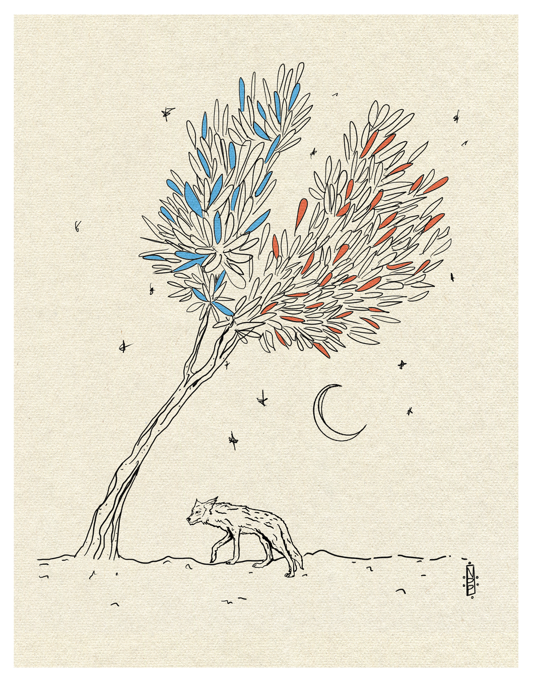 Night Wolf and The Tree